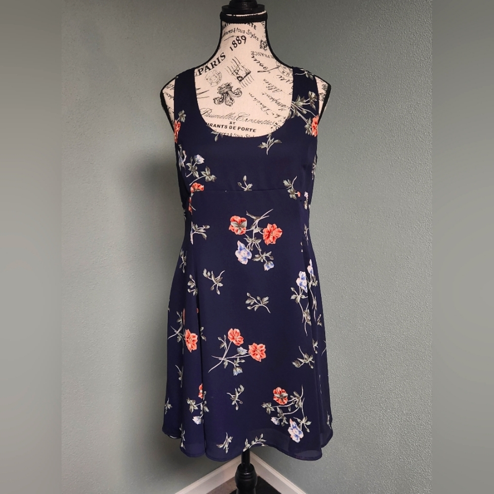 The Limited Floral Navy Dress
